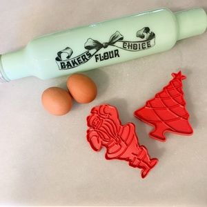 1960's Tupperware Red Holiday Cooking Cutters